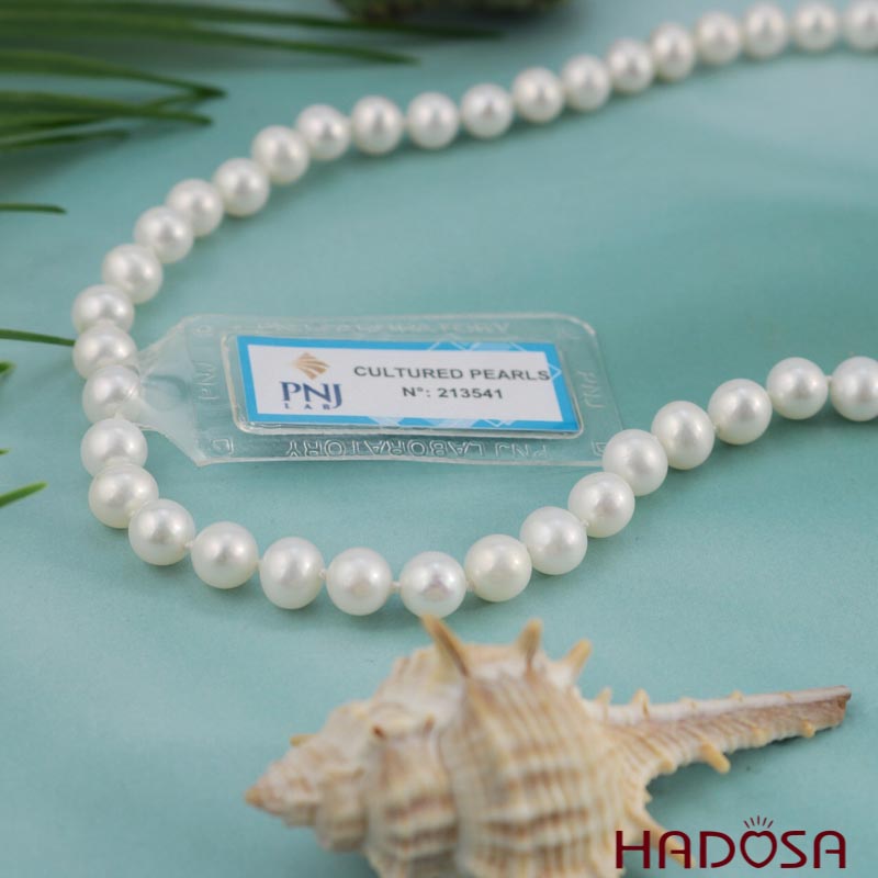 Vòng cổ Ngọc trai trắng 6mm