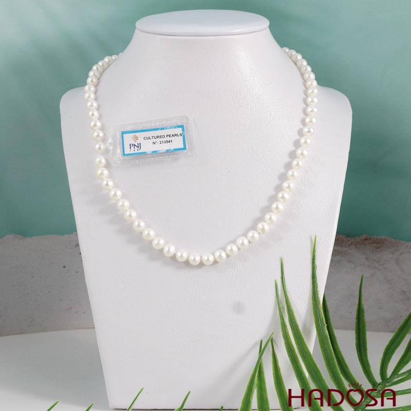 Vòng cổ Ngọc trai trắng 6mm