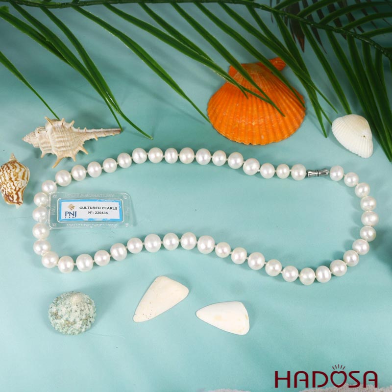 Vòng cổ Ngọc trai 9mm 4A