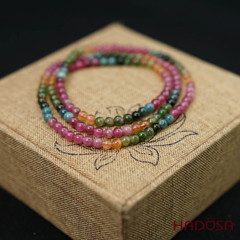 Vòng cuốn tay Tourmaline 4mm chuẩn 6A
