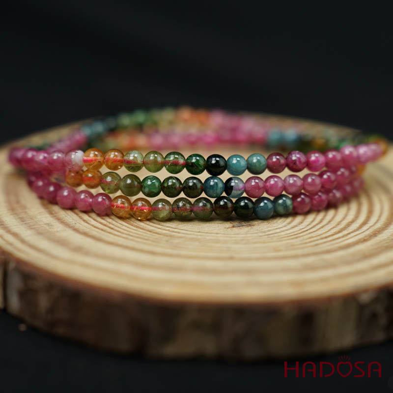 Vòng cuốn tay Tourmaline 4mm chuẩn 6A