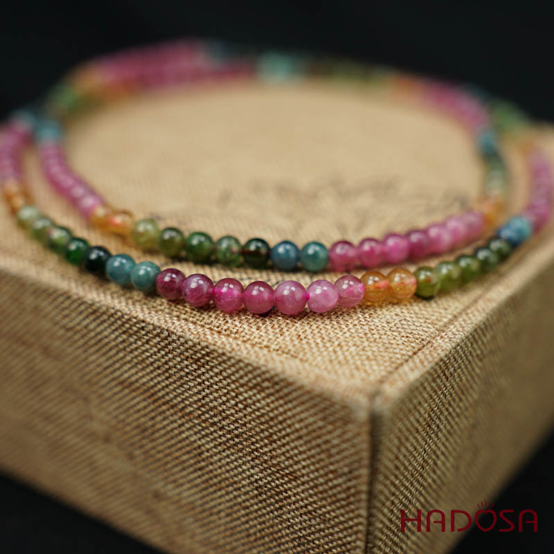 Vòng cuốn tay Tourmaline 4mm chuẩn 6A