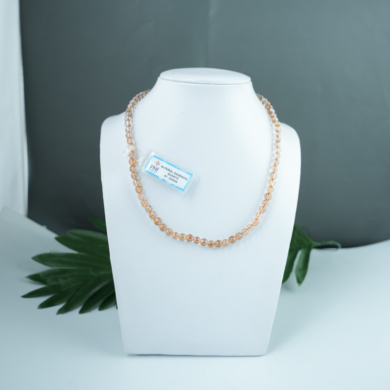 Vòng cuốn Thạch Anh tóc nâu 5,5mm chuẩn 7A
