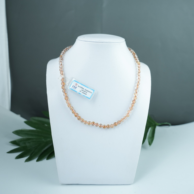 Vòng cuốn Thạch Anh tóc nâu 5,5mm chuẩn 7A