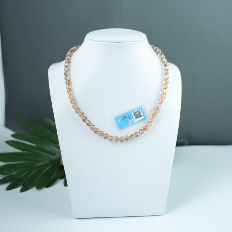 Vòng cuốn  Thạch Anh tóc nâu 5mm chuẩn 6A