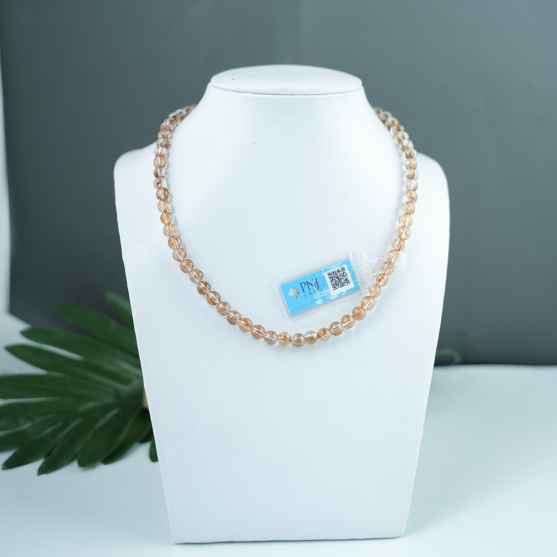 Vòng cuốn  Thạch Anh tóc nâu 5mm chuẩn 6A