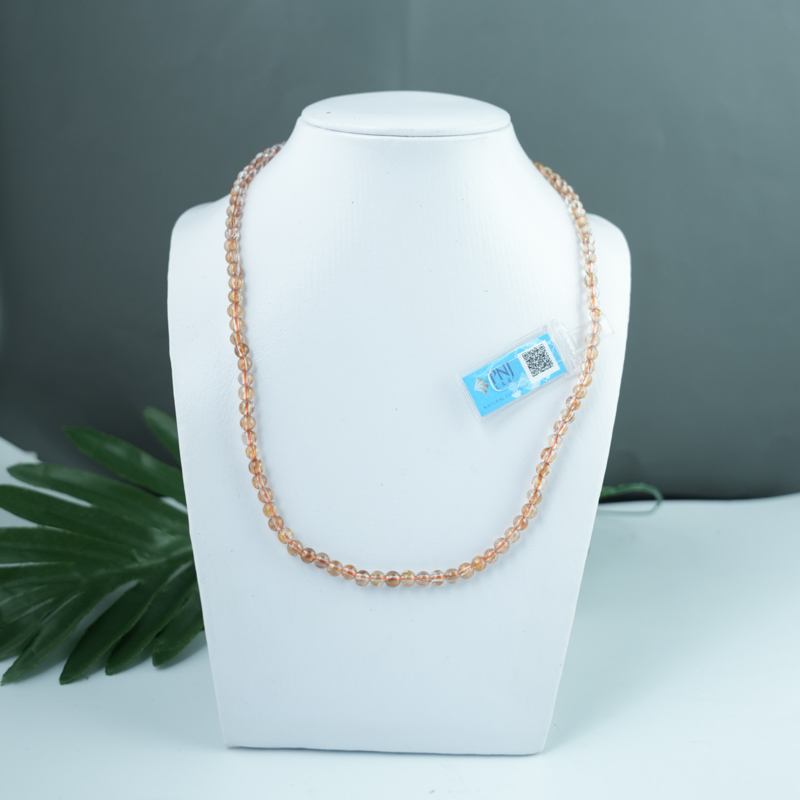 Vòng cuốn Thạch Anh tóc nâu 5mm chuẩn 7A