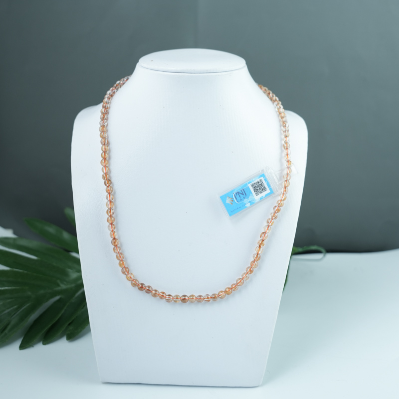 Vòng cuốn Thạch Anh tóc nâu 5mm chuẩn 7A