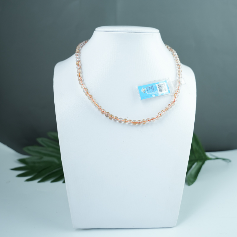 Vòng cuốn Thạch Anh tóc nâu 6.5mm chuẩn 7A