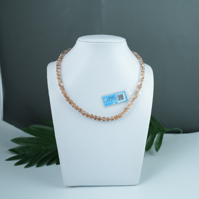 Vòng cuốn Thạch Anh tóc nâu 6mm chuẩn 7A