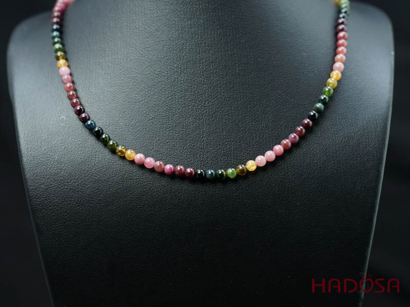 Vòng cuốn Tourmaline Hồng Lục Bảo 5mm chuẩn 5A
