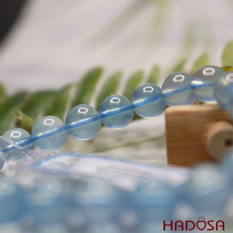 Vòng đá Aquamarine 09mm chuẩn 7A