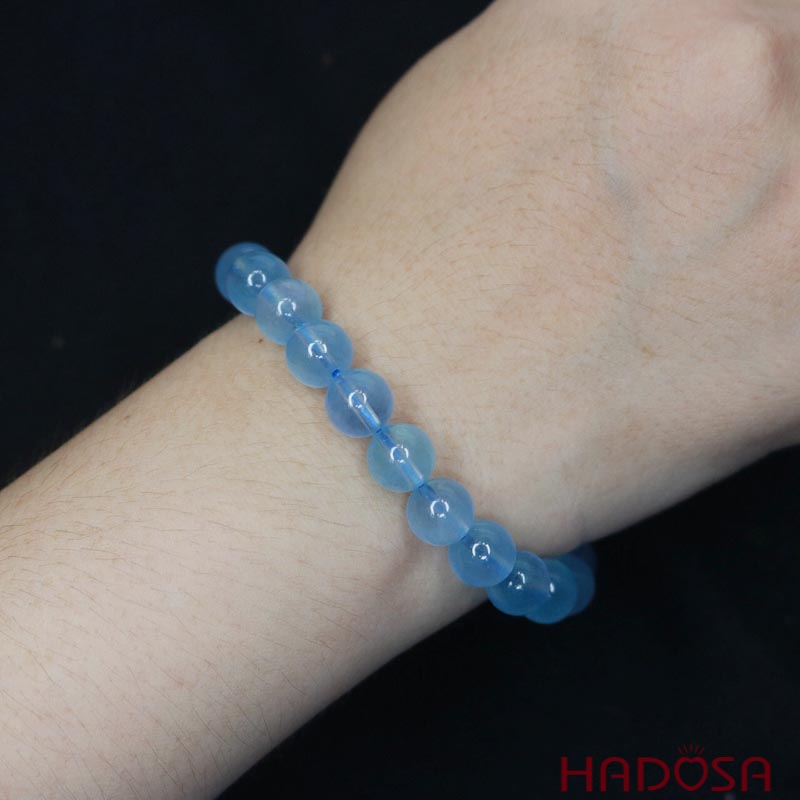 Vòng đá Aquamarine 09mm chuẩn 7A