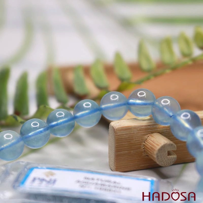 Vòng đá Aquamarine 09mm chuẩn 7A