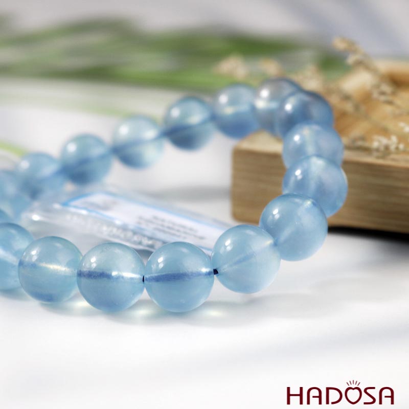 Vòng đá Aquamarine 11mm chuẩn 8A