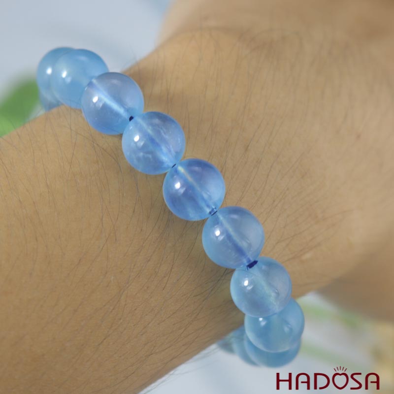 Vòng đá Aquamarine 11mm chuẩn 8A