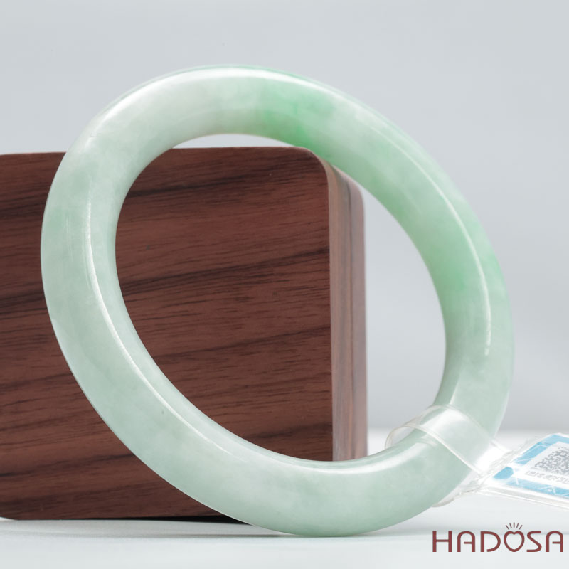 Vòng  Ngọc Cẩm Thạch Type Xanh Môn Điểm Lí Lá Hẹ Ni 59