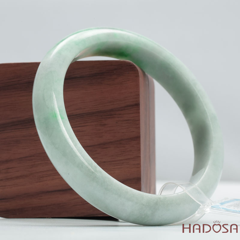 Vòng  Ngọc Cẩm Thạch Type Xanh Môn Điểm Lí Lá Hẹ Ni 59