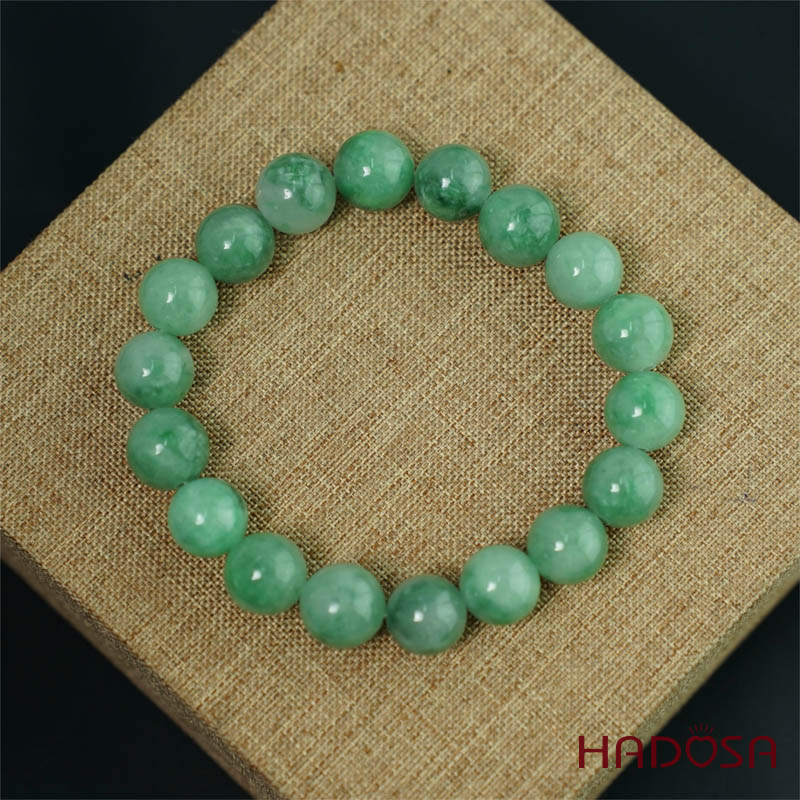 Vòng chuỗi Ngọc Cẩm Thạch xanh lý 10mm