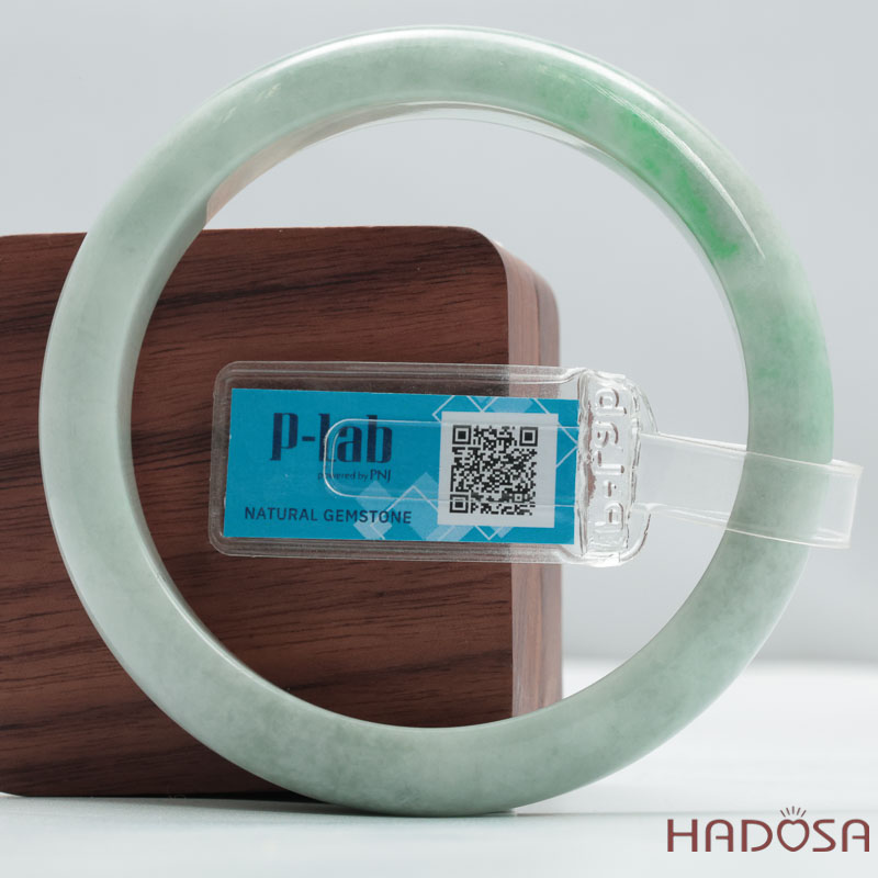 Vòng  Ngọc Cẩm Thạch Type Xanh Môn Điểm Lí Lá Hẹ Ni 59