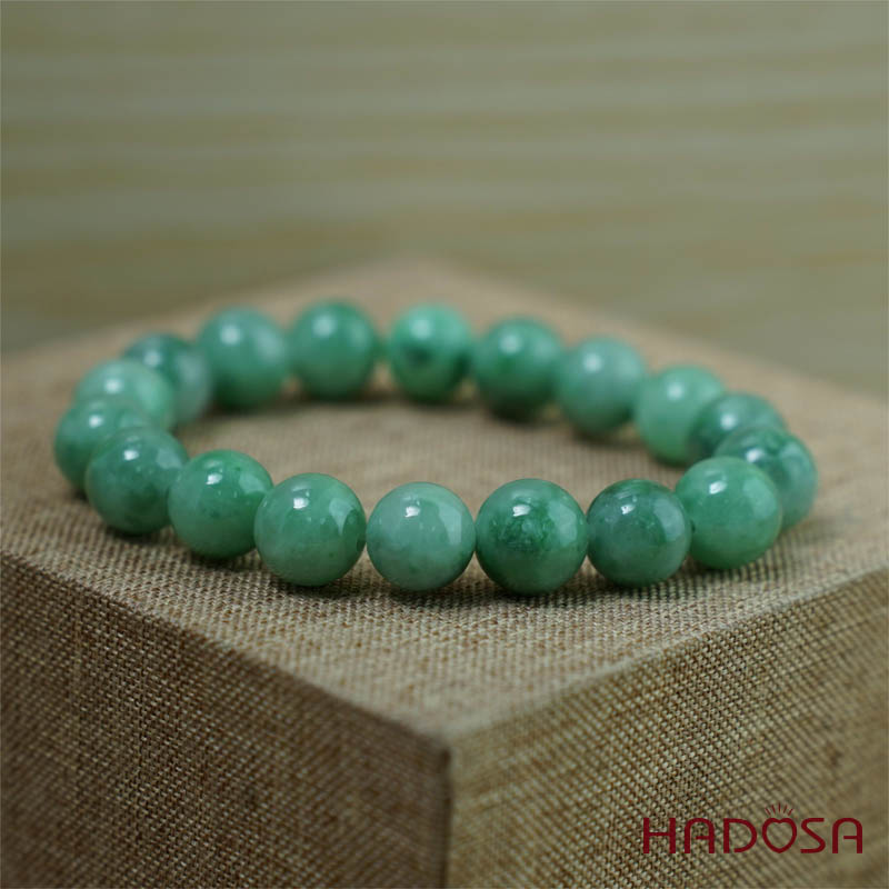 Vòng chuỗi Ngọc Cẩm Thạch xanh lý 10mm