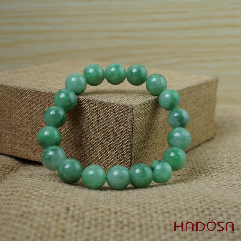 Vòng chuỗi Ngọc Cẩm Thạch xanh lý 10mm