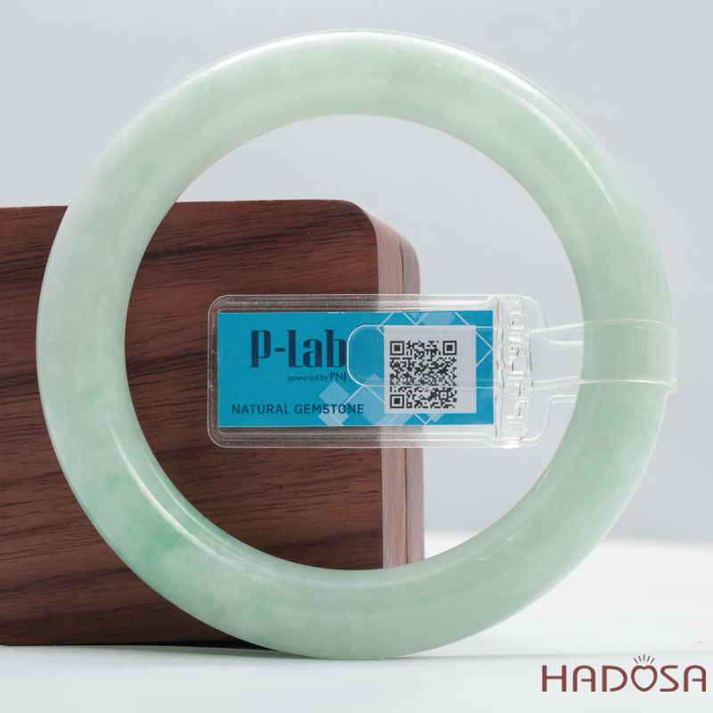 Vòng Cẩm Thạch Type A Điểm Xanh Lí Tròn Ni 56