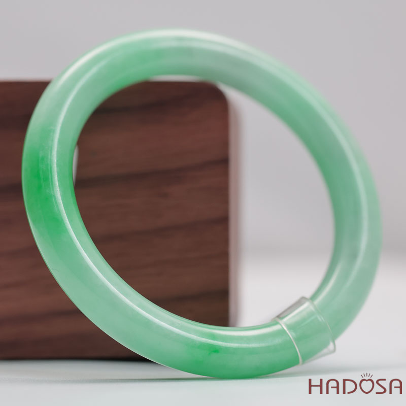 Vòng Đá Cẩm Thạch Xanh Táo Vân Lý Ni 54