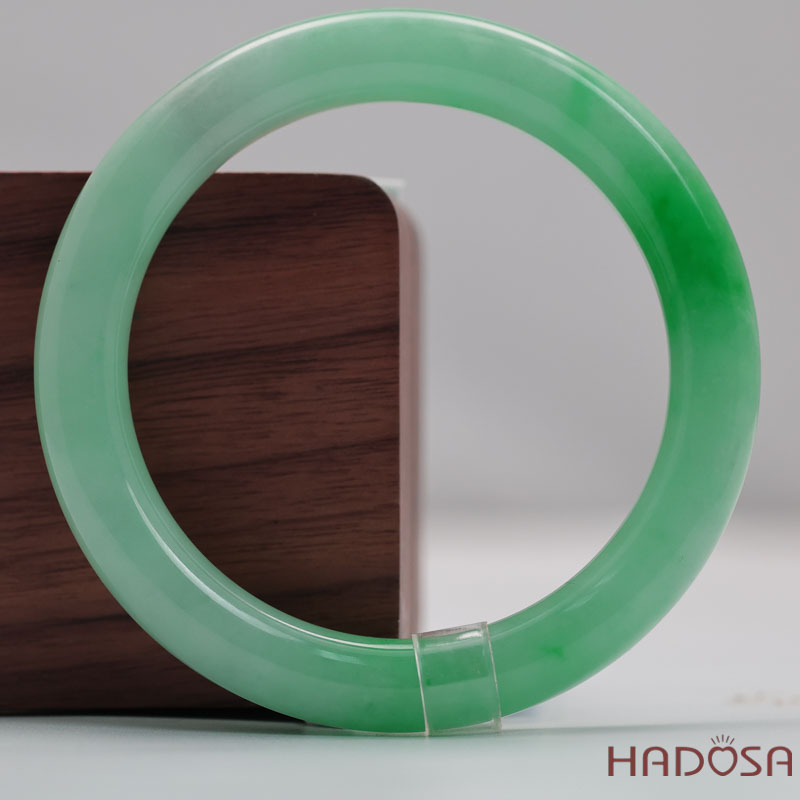 Vòng Đá Cẩm Thạch Xanh Táo Vân Lý Ni 54