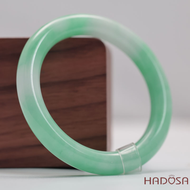 Vòng Cẩm Thạch Xanh Táo Vân Lý Ni 52