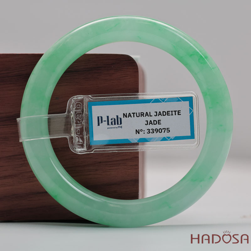 Vòng Cẩm Thạch Xanh Táo Vân Lý Ni 51