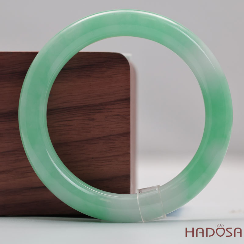 Vòng Cẩm Thạch Xanh Táo Vân Lý Ni 52