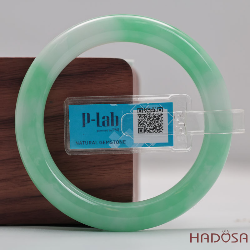 Vòng Cẩm Thạch Xanh Táo Vân Lý Ni 52