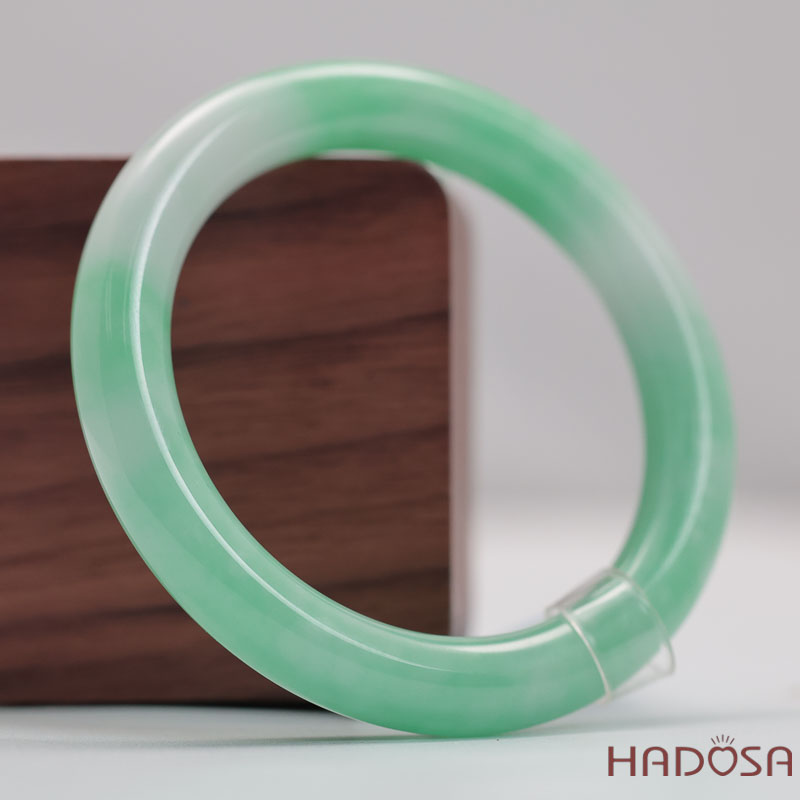 Vòng Cẩm Thạch Xanh Táo Vân Lý Ni 52