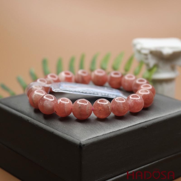 Vòng đá đào Hoa 10mm cao cấp chuẩn 5A