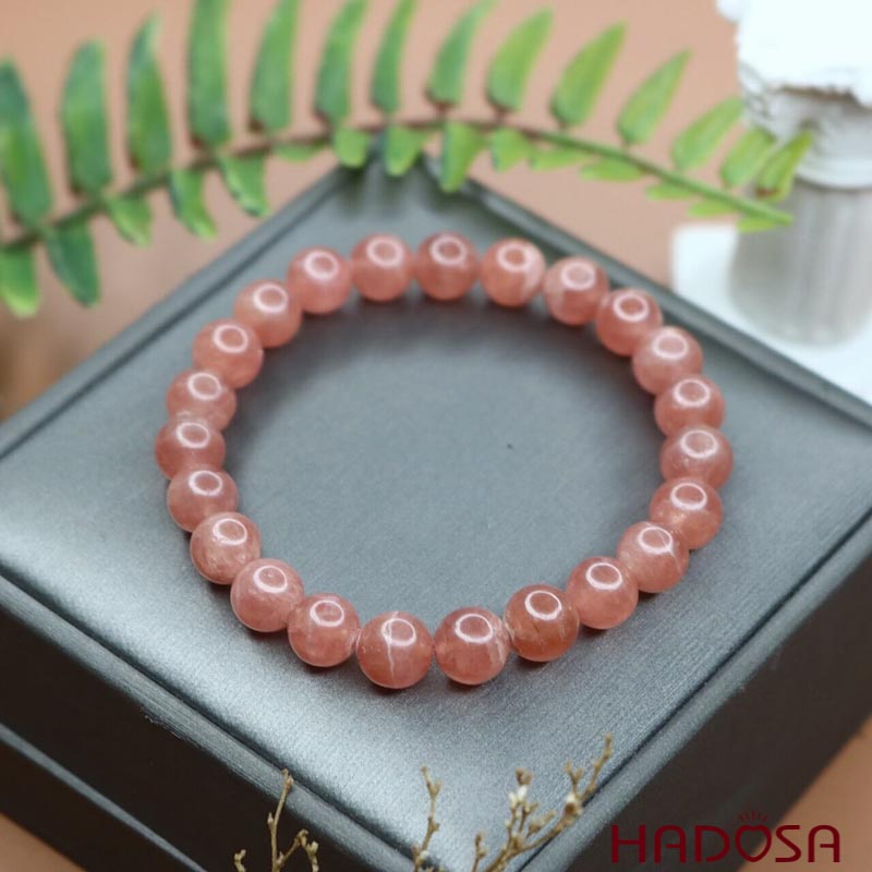Vòng tay đá Đào Hoa 8mm 5A