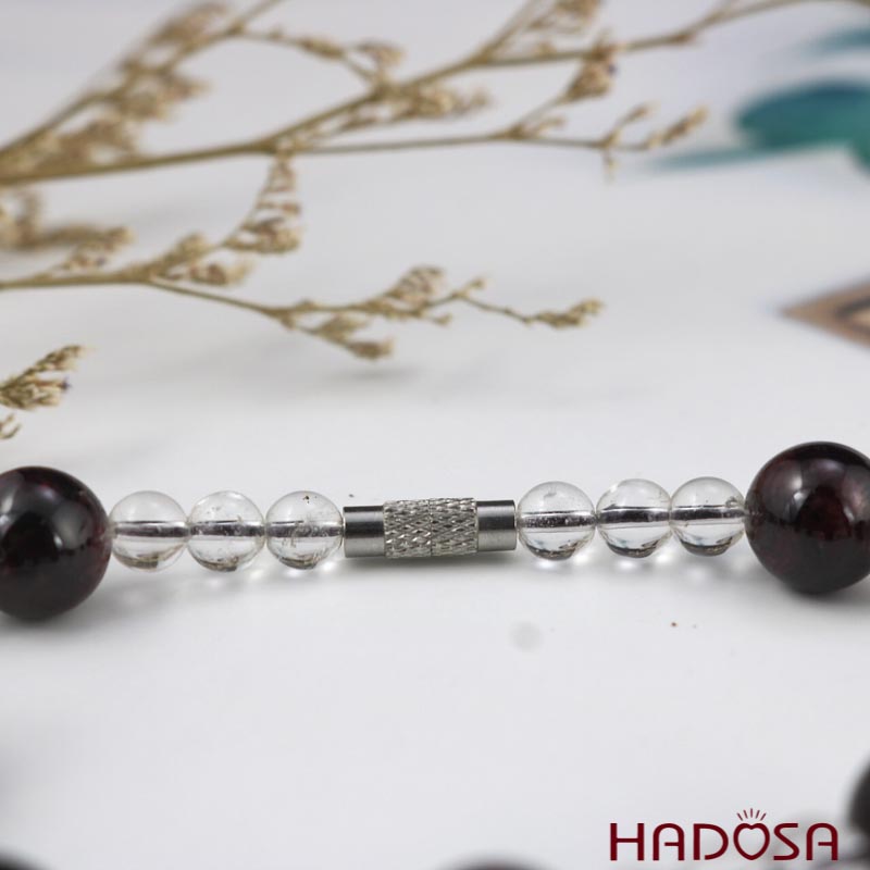 Ngọc Hồng Lựu - Thạch Anh Trắng