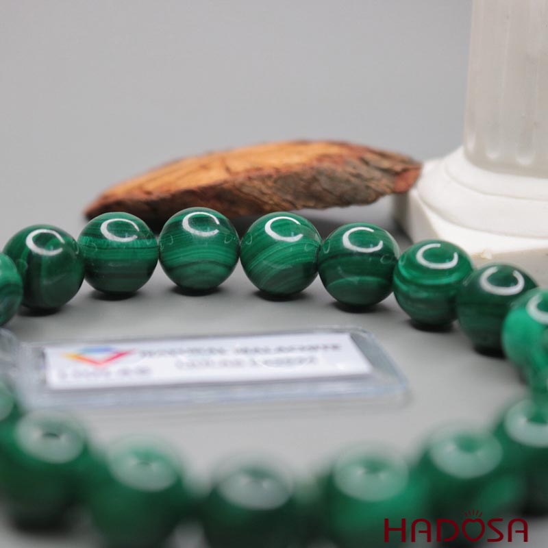 Vòng Đá Lông Công Malachite 10mm 5A