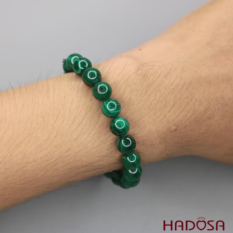 Vòng Đá Lông Công Malachite 10mm 5A