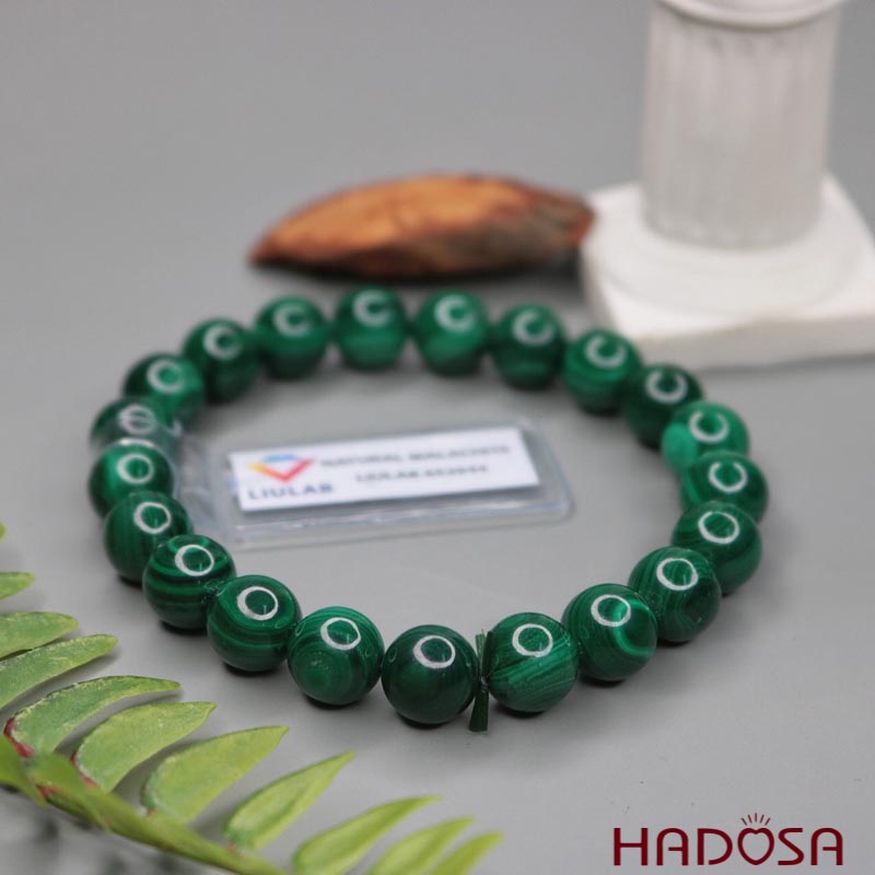 Vòng Đá Lông Công Malachite 10mm 5A