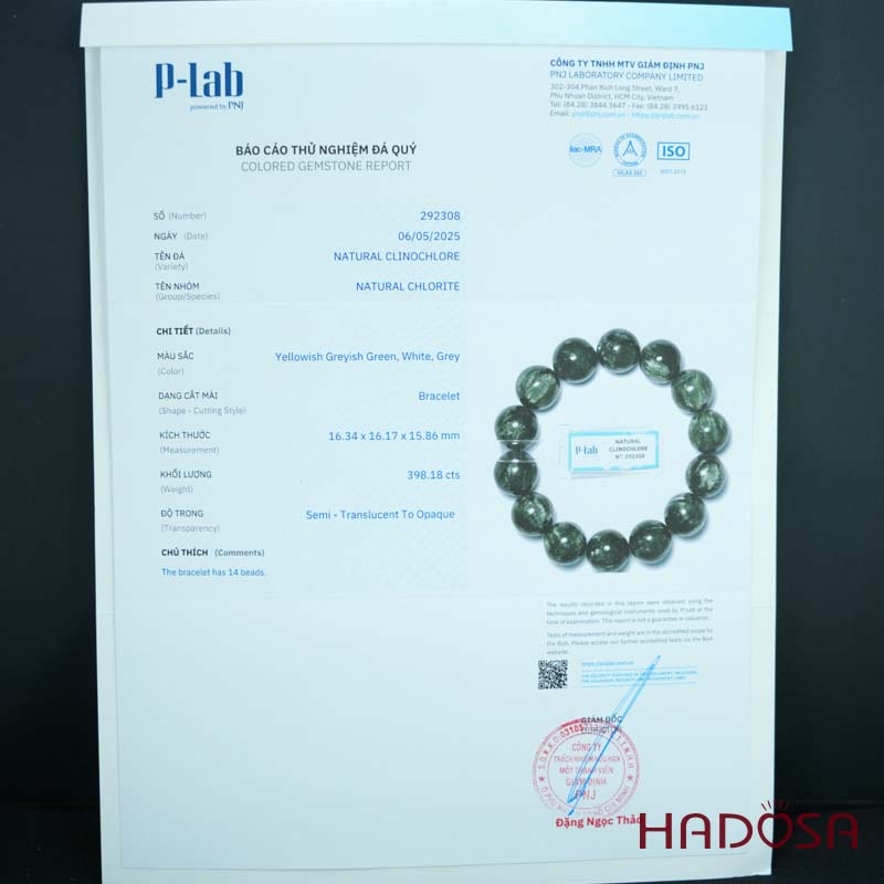 Vòng tay đá Mắt Rồng xanh 16mm 5A