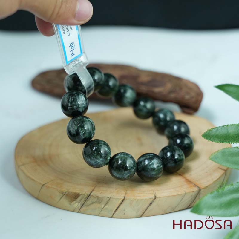 Vòng tay đá Mắt Rồng xanh 16mm 5A