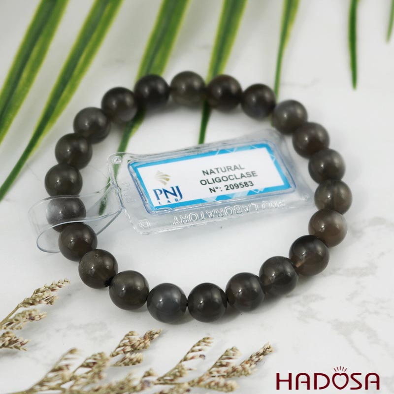 Vòng đá Oligoclase 8mm chuẩn 6A