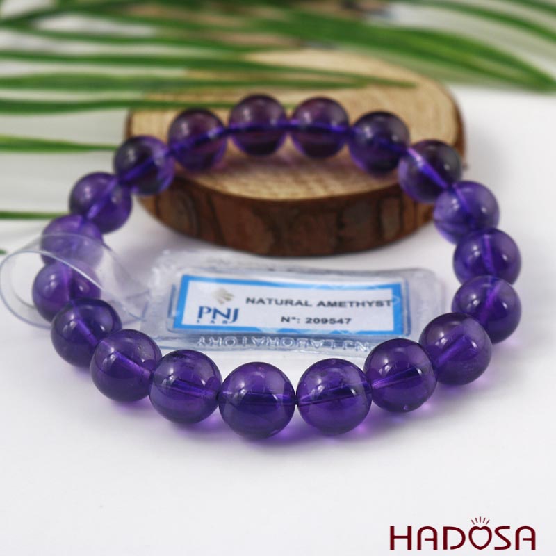 Vòng đá Thạch anh tím 10mm chuẩn 6A