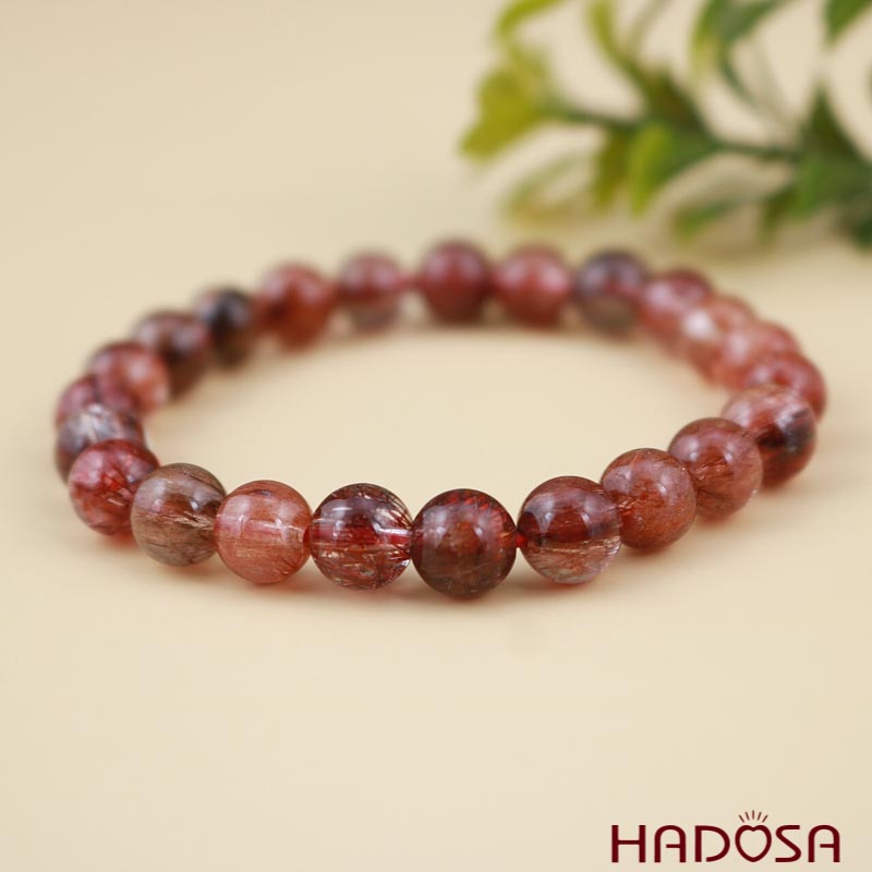 Vòng Thạch anh tóc đỏ 7mm chuẩn 5A