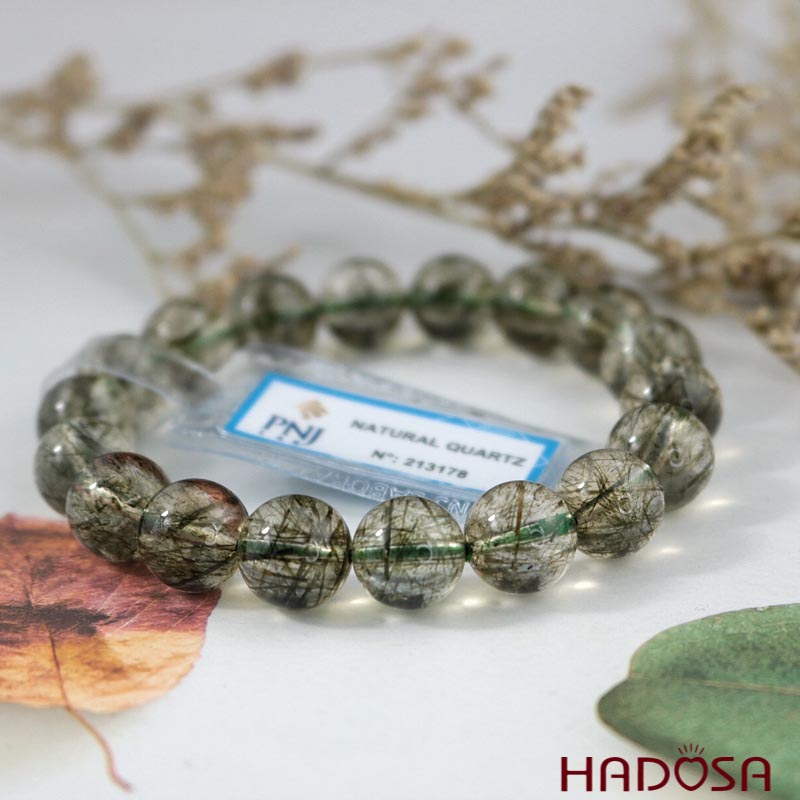 Vòng Thạch Anh Tóc Xanh 11mm 5A