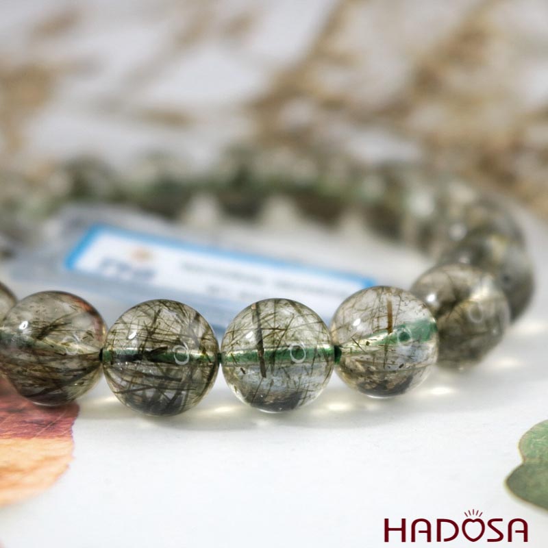 Vòng Thạch Anh Tóc Xanh 11mm 5A