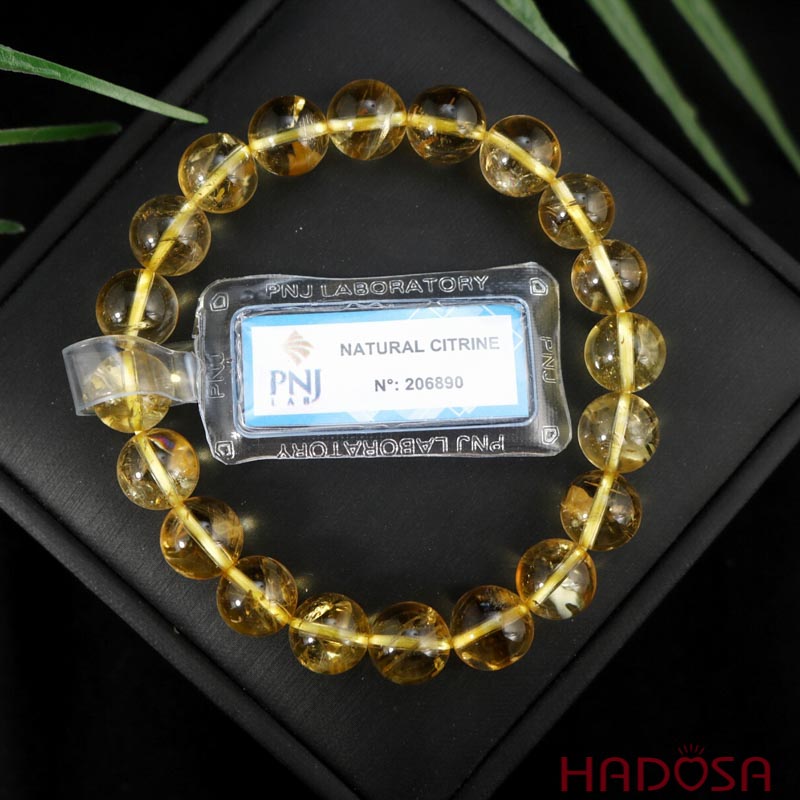 Vòng tay Thạch Anh Vàng 09mm 5A