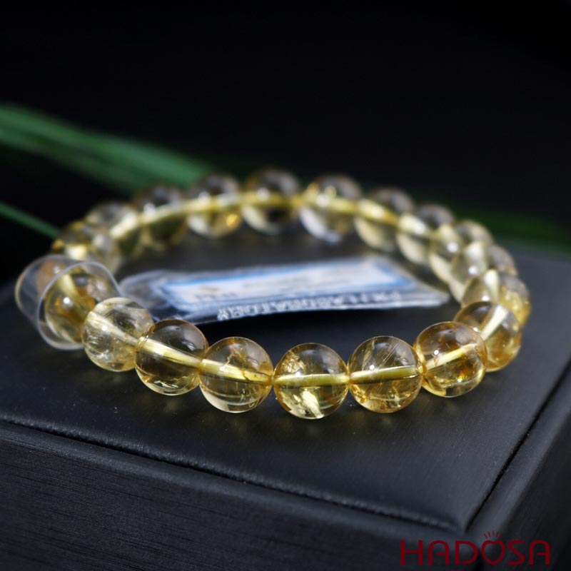 Vòng tay Thạch Anh Vàng 09mm 5A