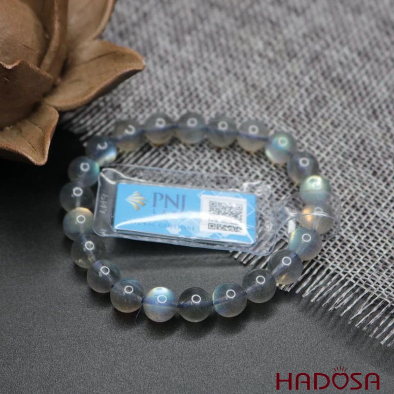 Vòng đá Xà Cừ Labradorite 08mm 6A